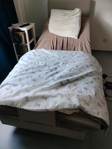 Electrische boxspring 90x200, 90 cm, Beige, Une personne, Enlèvement