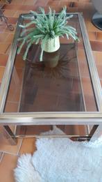 Salontafel glas, Huis en Inrichting, Tafels | Salontafels, Glas, Gebruikt, Ophalen of Verzenden