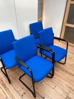 Set van 4 Kantoor stoelen, Ophalen, Blauw, Zo goed als nieuw, Vier