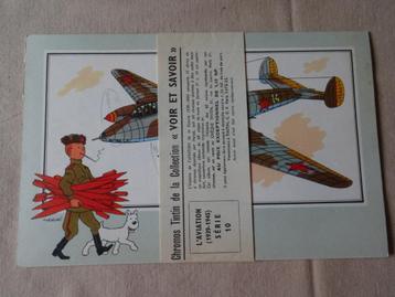 Serie nr. 10 van 6 chromos Tintin See and Know - Luchtvaart beschikbaar voor biedingen