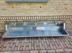 wasbak/wastrog/spoelbak Inox 1.80 m 3 mengkranen, Doe-het-zelf en Bouw, Sanitair, Ophalen, Zo goed als nieuw, Inox, Wastafel