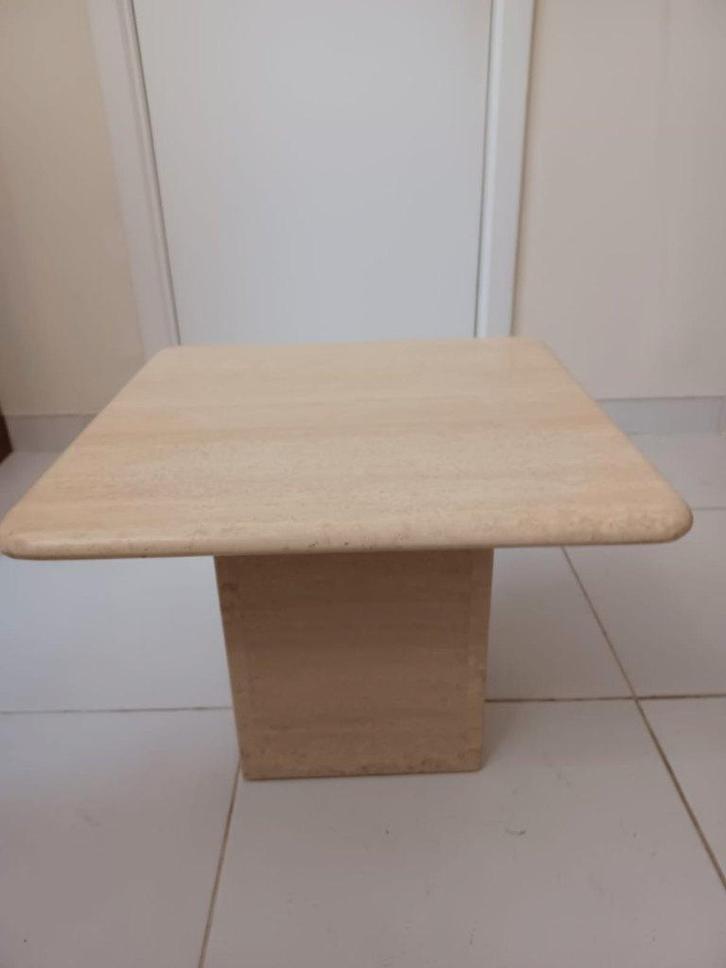 marmeren woonkamertafel, Huis en Inrichting, Tafels | Salontafels, Zo goed als nieuw, Minder dan 50 cm, Minder dan 50 cm, Minder dan 50 cm