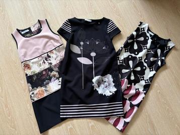 3 robes Rinascimento noires et roses 2* XS et 1* S