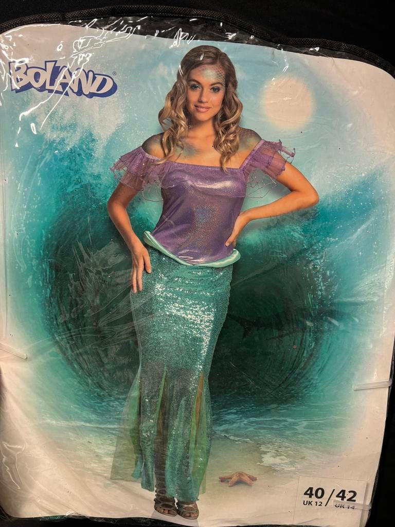 Verkleed carnaval outfit zeemeermin, Ophalen, Zo goed als nieuw