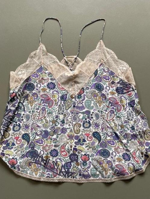 ZGAN mandala top Zadig & Voltaire met kant, mt XS ruim, Kleding | Dames, Topjes, Zo goed als nieuw, Maat 34 (XS) of kleiner, Overige kleuren