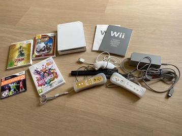 Complete wii set, Enlèvement, Comme neuf, Avec 2 manettes, Avec jeux