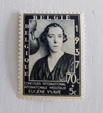 1937 Koningin Elisabeth – Ysaye 70c + 5c zwart, postfris, Postzegels en Munten, Postzegels | Europa | België, Koninklijk huis