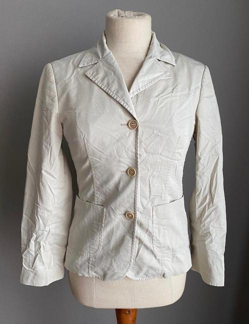 Lichtgrijs jasje Sisley maat 38, Kleding | Dames, Jasjes, Kostuums en Pakken, Zo goed als nieuw, Jasje, Maat 38/40 (M), Grijs