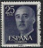 Spanje 1955-1958 - Yvert 857 - Generaal Francisco Franc (ST), Postzegels en Munten, Postzegels | Europa | Spanje, Verzenden, Gestempeld