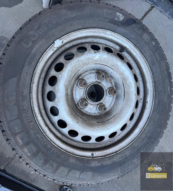 Volkswagen Transporter T5 T6 T7 Stalen Velgen set 4 banden, Auto-onderdelen, Banden en Velgen, Band(en), Gebruikt
