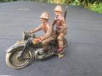 ABBL Belgische motor met 2 soldaten jaren 20/30 TOP item., Ophalen of Verzenden