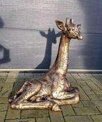 giraffe brons kleur 80cm., Tuin en Terras, Tuinbeelden, Ophalen, Nieuw, Kunststof, Dierenbeeld