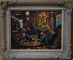 Leo Bervoets==Café Scene, Antiek en Kunst, Kunst | Schilderijen | Klassiek, Ophalen of Verzenden
