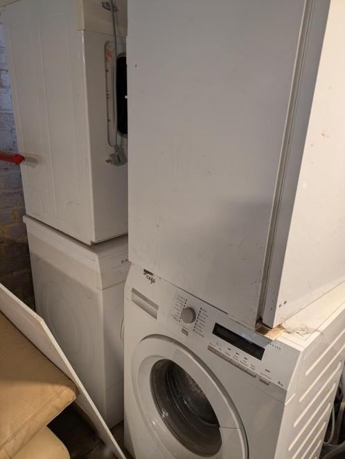 Wasmachine, 2 droogkasten en kleine koelkast, Elektronische apparatuur, Droogkasten, Gebruikt, Luchtafvoer, Voorlader, Ophalen