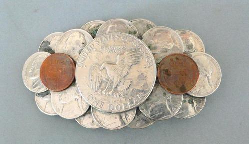 Vintage Coin Belt Buckle the Great American Buckle, Verzamelen, Overige Verzamelen, Gebruikt, Verzenden