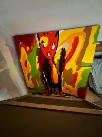 2 schilderijen 140 op 140cm beschikbaar voor biedingen