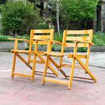 2 chaises pliantes vintage Fratelli Reguitti en frêne, Maison & Meubles, Chaises, Bois, Vintage, Enlèvement, Utilisé