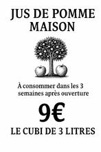 Jus de pomme livraison gratuite si pas trop loin, Enlèvement ou Envoi