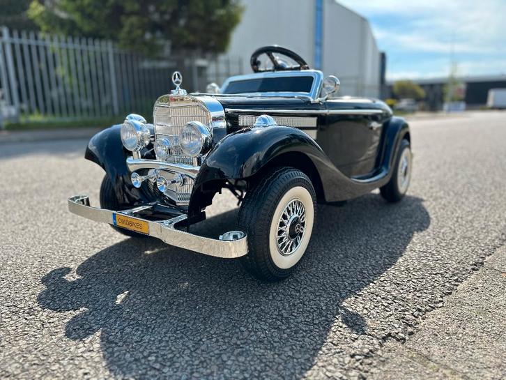 Accuvoertuigen Mercedes-Benz Typ 540K 12v metallic zwart, Bl, Kinderen en Baby's, Speelgoed | Buiten | Accuvoertuigen, Nieuw, Ophalen of Verzenden