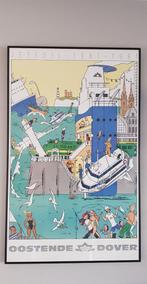 Jetfoil -1981-1991 - Oostende Dover poster, Collections, Posters & Affiches, Publicité, Affiche ou Poster pour porte ou plus grand