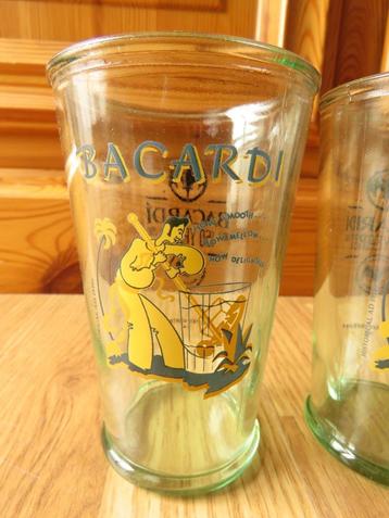 2 verres Bacardi mojito motifs 150 years limited edition 3/4 beschikbaar voor biedingen