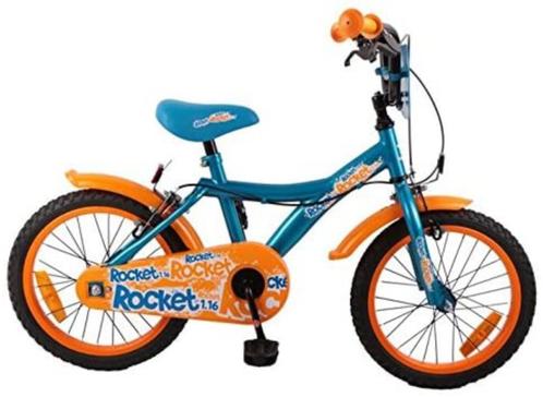 Cosmic Rocket Kinderfiets — kinderfiets — 16″ (Blauw/Oranje), Fietsen en Brommers, Fietsen | Driewielers, Gebruikt, Ophalen of Verzenden