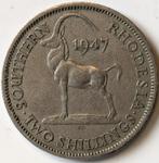 Monnaie Rhodésie du Sud : 2 Schilling 1947, Enlèvement ou Envoi, Autres pays, Monnaie en vrac
