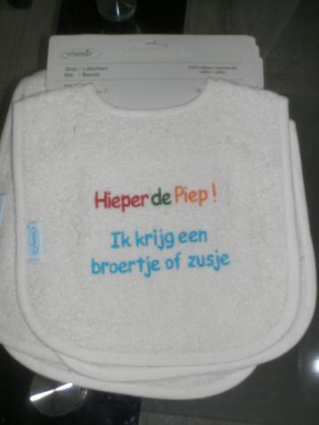 Bavetten ' ik krijg een broertje of zusje' NIEUW, Enlèvement, Neuf, Autres types