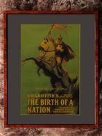 Affiche de film encadrée DW Griffith Naissance d'une nation, Collections, Cinéma & Télévision, Comme neuf, Enlèvement, Affiche