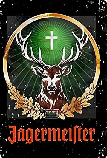 Metalen reclamebord Jägermeister - retro vintage mancave beschikbaar voor biedingen