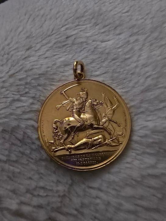 Médaille Napoléon Ier - Bataille de a Moskowa 1812 - Bronze, Postzegels en Munten, Penningen en Medailles, Brons, Ophalen