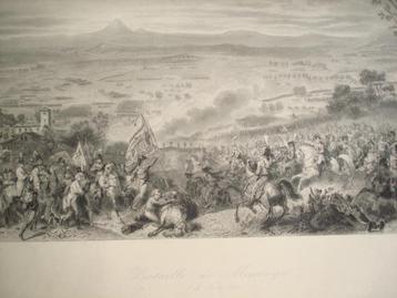 NAPOLEON antieke ets kopergravure slag van MARENGO bataille beschikbaar voor biedingen