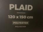 Plaid d'Hiver imprimé Noël flocon gris blanc 120x150 cm, Enlèvement ou Envoi