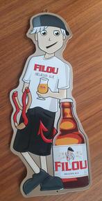 Metaal Reclamebord - Filou -, Verzamelen, Biermerken, Ophalen of Verzenden, Gebruikt
