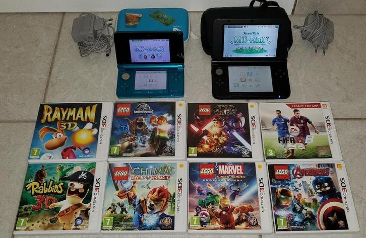 Nintendo 3DS en 3DS XL met oplader en beschermhoes.!, Games en Spelcomputers, Spelcomputers | Nintendo 2DS en 3DS, Gebruikt, 3DS XL