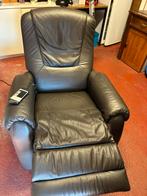 Zetel bruin leder, Huis en Inrichting, Ophalen, Zo goed als nieuw, Leer