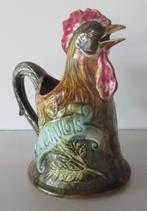antieke waterkan haan coq qui chante Onnaing faience, Verzenden