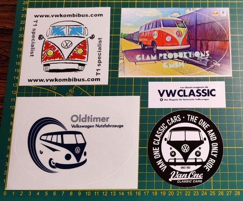 Lot 5x stickers Volkswagen T1 bus, Collections, Autocollants, Enlèvement ou Envoi