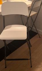 3 witte barkrukken ikea, Huis en Inrichting, 3 krukken, Ophalen, Gebruikt, 60 tot 90 cm