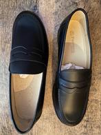 Castiliaanse Leren mocassin, Schoenen met lage hakken, Zwart, Nieuw, Pisamonas