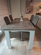 Tafel plus 4stoelen, tvkast salontafeltje, Ophalen, Zo goed als nieuw