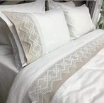 Textile, Maison, vintage, l’ancien, Huis en Inrichting, Slaapkamer | Beddengoed, Ophalen of Verzenden, Wit, Hoeslaken of Sloop