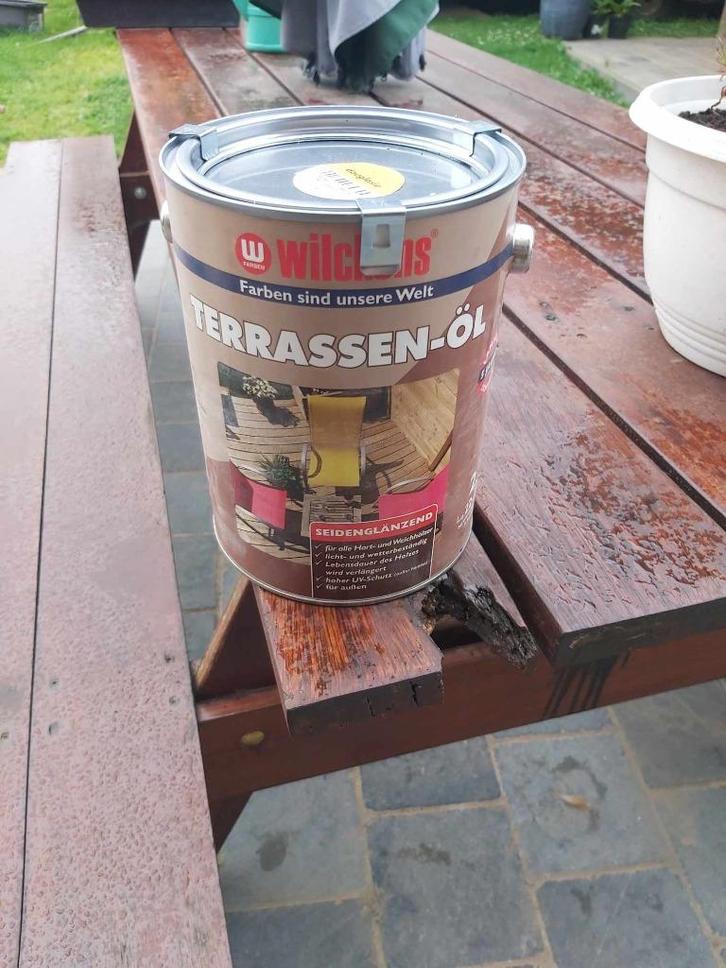 Huile pour bois d'extérieur ( voir description ), Tuin en Terras, Overige Tuin en Terras, Nieuw, Ophalen of Verzenden