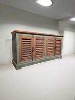 Landelijk dressoir oud hout - 180 cm, Huis en Inrichting, Kasten | Dressoirs, Ophalen of Verzenden, Zo goed als nieuw, Landelijk