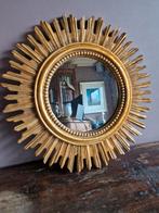 1950/70 'Convex zonnespiegel, gouden hout, Antiek en Kunst, Curiosa en Brocante, Ophalen of Verzenden