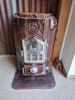 Antique Emaille  French Art Deco houtkachel in goede staat, Ophalen, Zo goed als nieuw, Houtkachel