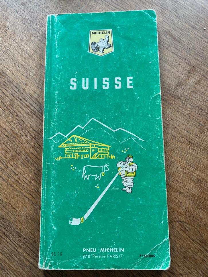 Michelin Suisse 1964 7ème édition vintage Bon état, Livres, Guides touristiques, Utilisé, Guide ou Livre de voyage, Europe, Michelin