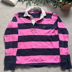 Polo Rugby Ralph Lauren vintage Roos Gestreept Size: L, Kleding | Heren, Polo's, Maat 52/54 (L), Ralph Lauren, Ophalen of Verzenden
