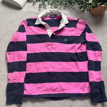 Polo Rugby Ralph Lauren vintage Roos Gestreept Size: L beschikbaar voor biedingen