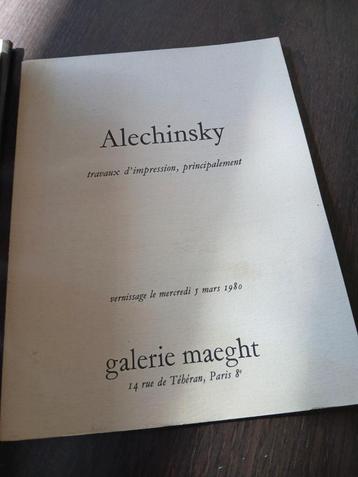 Brochure Alechinsky 1980, Enlèvement ou Envoi, Comme neuf